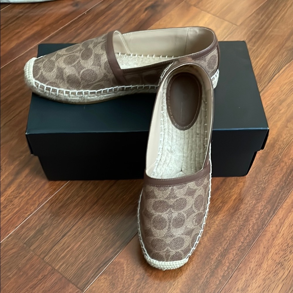 Coach Brown Espadrille Shoes with Comfortable Fit